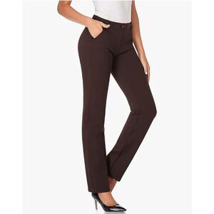 NEW Brown 32'' Inseam Stretchy Career Dress Pants 2X